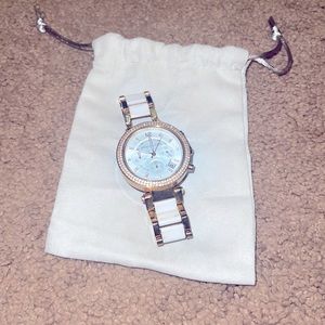 Michael Kors White/Gold Watch